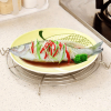 1pc Semicircle Stainless Steel Food Cooling Rack; Frying Rack; Kitchen Tools