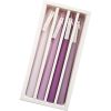 FCMSHAMD 10'' Lavender Scented Taper Candles - Soy Wax (4 Pack)