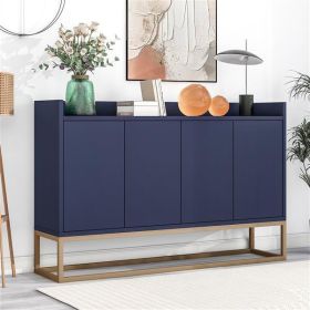 Modern Sideboard Elegant Buffet Cabinet with Large Storage Space for Dining Room, Entryway (Navy)