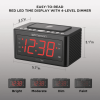 Emerson SmartSet Wireless Charging, Dual Alarm Clock Radio, 1.4' Red LED Display, Temperature Sensor, CKSW0555