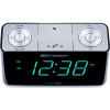 Emerson SmartSet Dual Alarm Clock Radio, Bluetooth Speaker, USB Charging, Night LED, 1.4" Cyan LED Display, ER100301