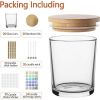 Goldarea Candle Making Kit,20Pcs 7oz Glass Candle Jars with Bamboo Lids and Making Supplies.