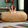 Jaxx 6 ft Cocoon - Large Bean Bag Chair for Adults, Camel