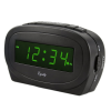 Equity 30226 Digital 0.60 inch Green LED Electric Black Alarm Clock