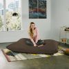 Jaxx 5.5 ft Pillow Saxx Bean Bag Pillow, Chocolate