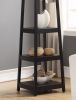 Vassen Coat Rack w/ 3-Tier Storage Shelves in Black Finish