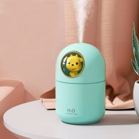 Portable Small Humidifier; 300 Ml Mini Cool Mist Humidifier With Night Light; USB Personal Humidifier Automatic Shutdown; Ultra-quiet (Color: Green)