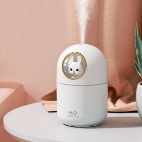 Portable Small Humidifier; 300 Ml Mini Cool Mist Humidifier With Night Light; USB Personal Humidifier Automatic Shutdown; Ultra-quiet (Color: White)