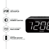 SHARP Dual Alarm Clock with Jumbo Easy to Read 1.8' White LED Display, Black Case