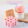 1pc New Product 9 Linked Ice Column Mold Silicone Small Ice Strip Ice Cube Mold With Lid DIY Filling Bottle Easy Release Mold