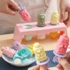 1pc Silicone Ice Tray Mold Household Homemade Popsicle Ice Cream Mold Cartoon Ice Cube Removable And Washable Ice Mold